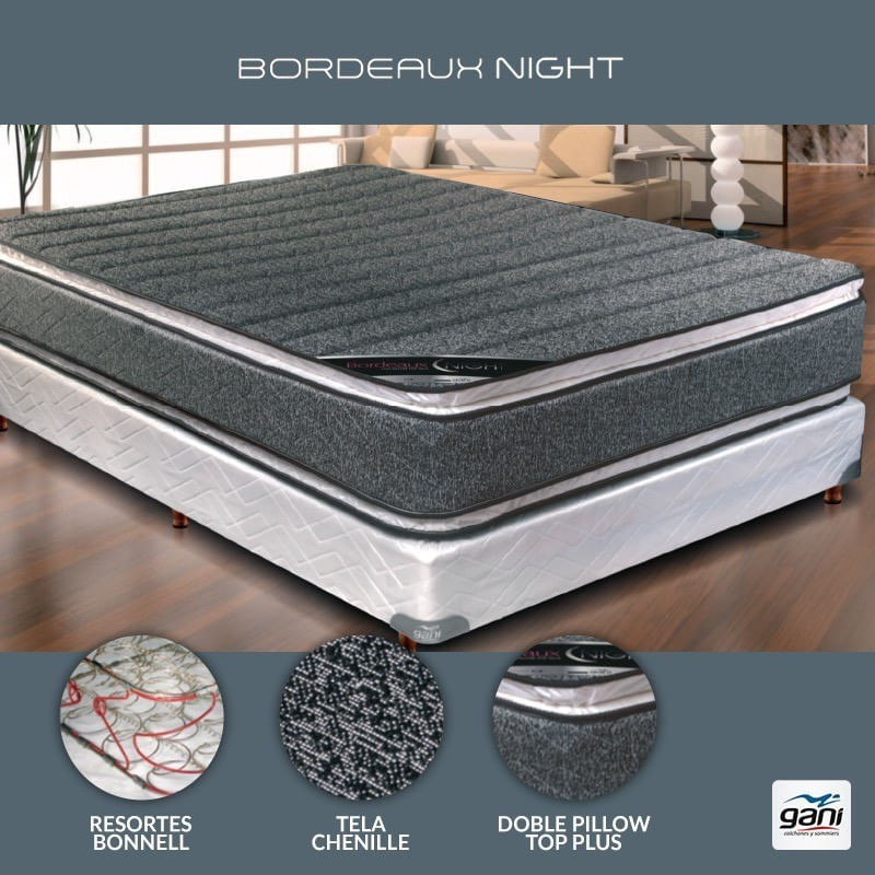 COLCHON-GANI-BORDEAUX-NIGHT-190X140-RESORTES