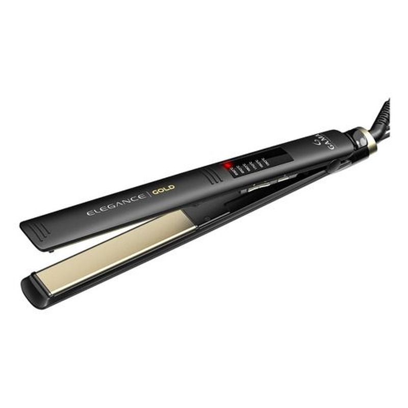 Planchita-De-Cabello-Gama-Elegance-Led-Gold-Color-Negro