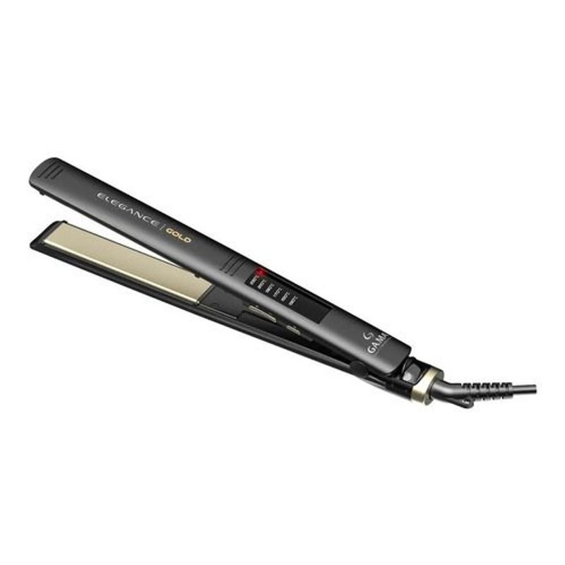 Planchita-De-Cabello-Gama-Elegance-Led-Gold-Color-Negro