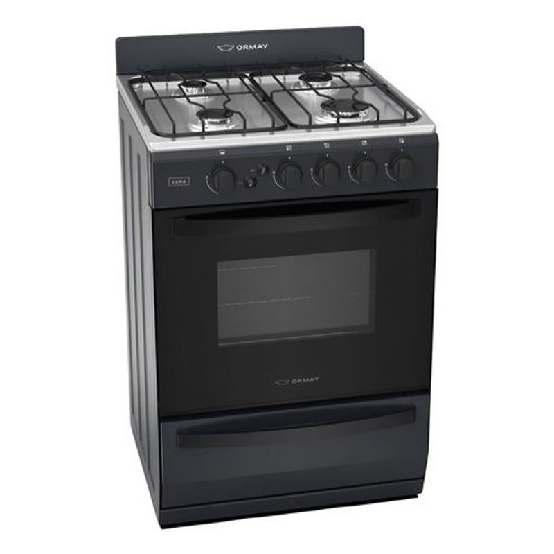 Cocina-Ormay-Luma-Negra-Horno-Easy-To-Clean-Encendido-Electronico