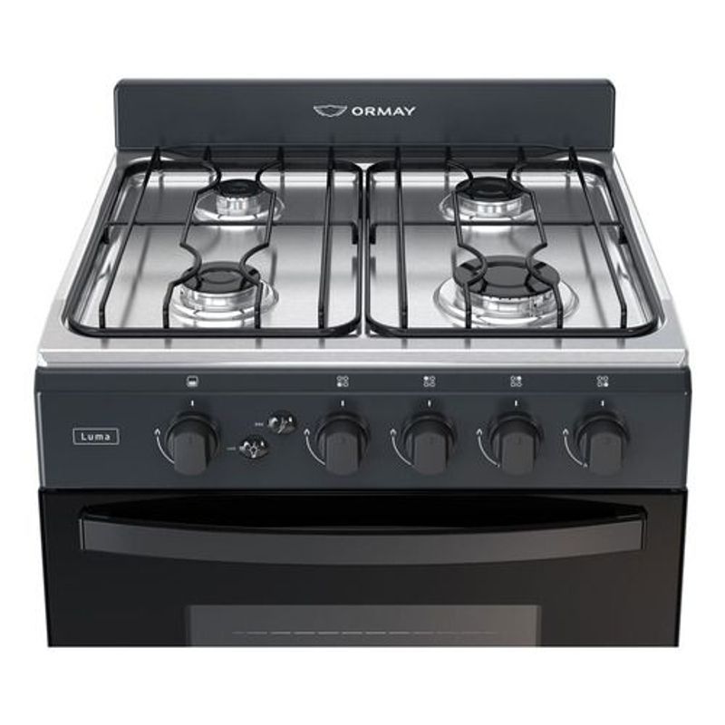 Cocina-Ormay-Luma-Negra-Horno-Easy-To-Clean-Encendido-Electronico