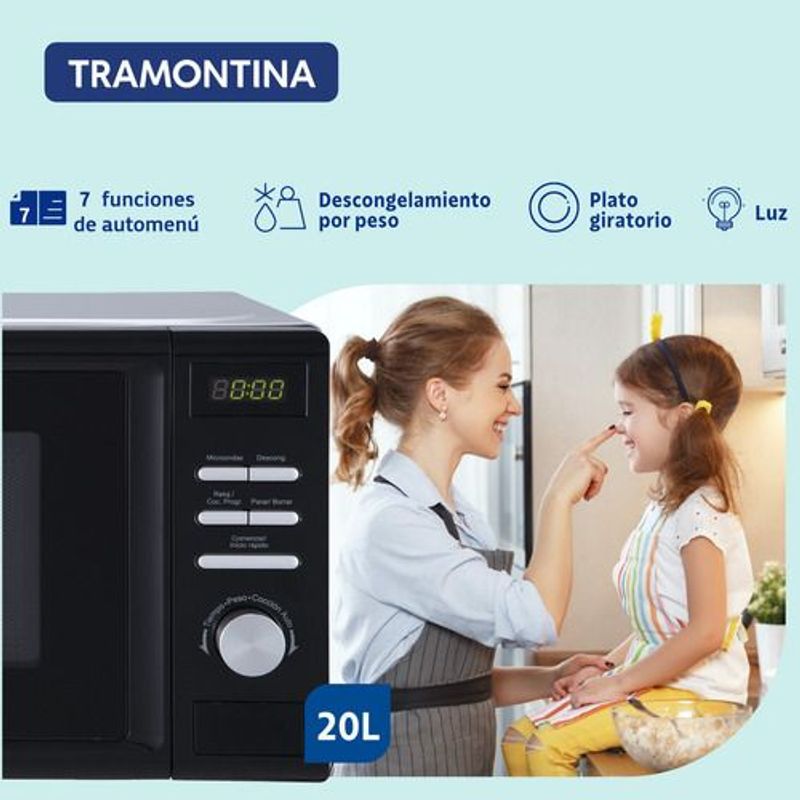 Cocina-Microondas-Tramontina-Glass-Cook-20l