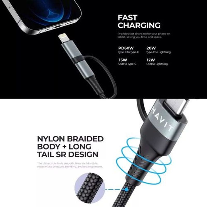 Havit-Cb6244-Cable-Usb-a-c-A-Usb-c-lightning-1-M
