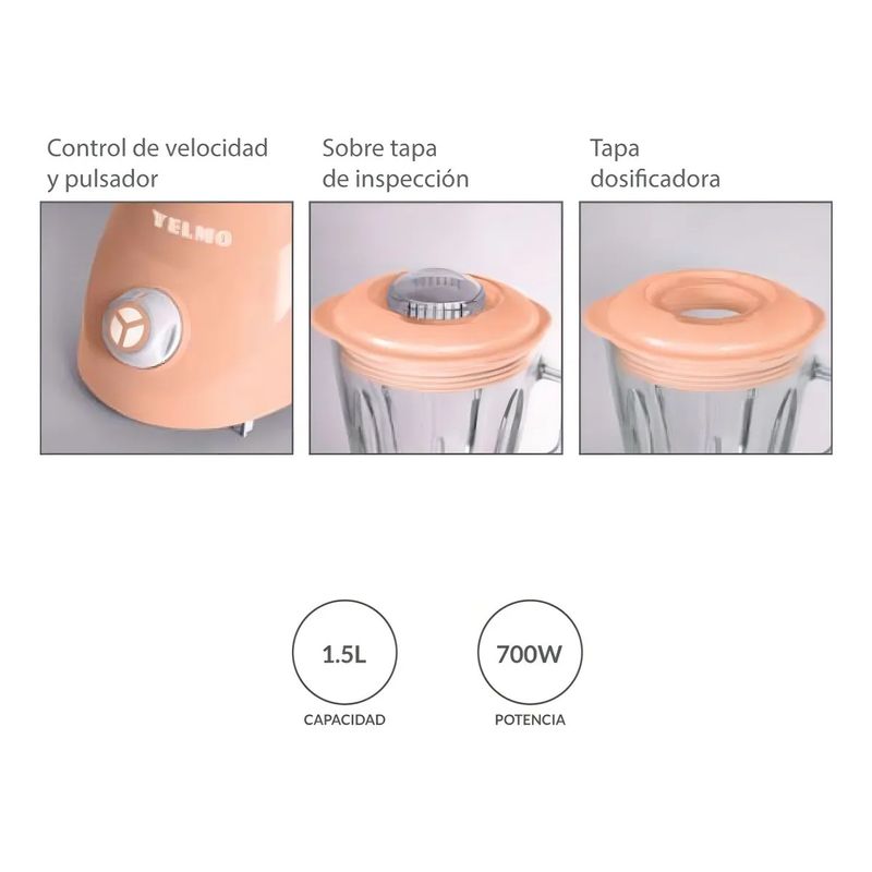 Licuadora-Yelmo-Lc-1010-1.5-L-Rosa-Con-Jarra-De-Vidrio