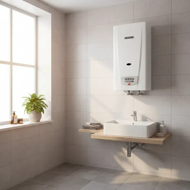 Calefón A Gas Glp Orbis 315bbo 14l Blanco Encendido Manual