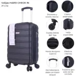 Valija Checkin 40055 Cabina Rigida Negra 20 Pulg Expandible