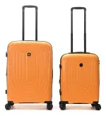 Set X 2 Valijas Wanderlust Naranja Rigidas 20 Y 24 Pulgadas