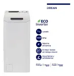 Lavarropas Drean Carga Sup. Ecoinverter 7 Kg 1400rpm