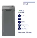 Lavarropas Drean Carga Sup. Ecoinverter 7 Kg 1400 Rpm Gris