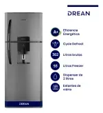 Heladera Con Freezer Cíclica 362 L Gris Drean Hdr370f61e